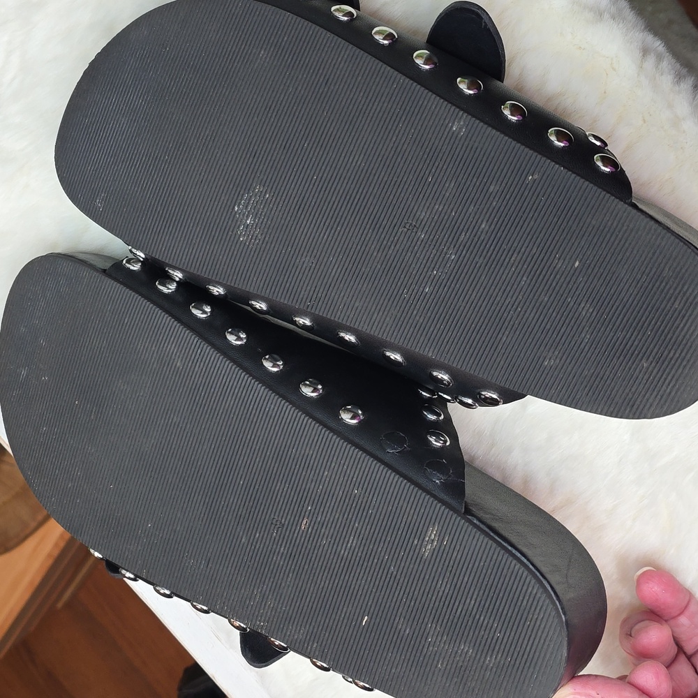 Loeffler Randall Black Studded Sandals In 9 - Picture 8 of 10